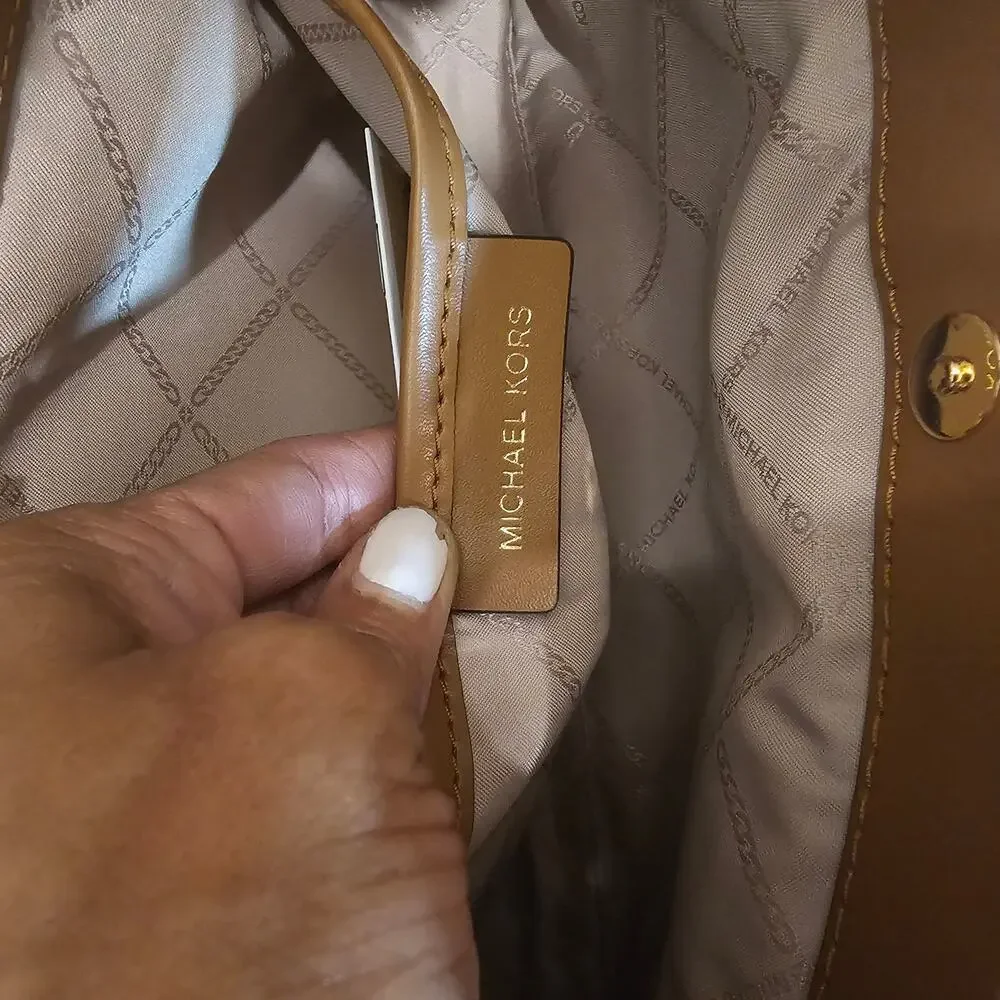 NWOT Michael Kors Canvas Clutch with Strap